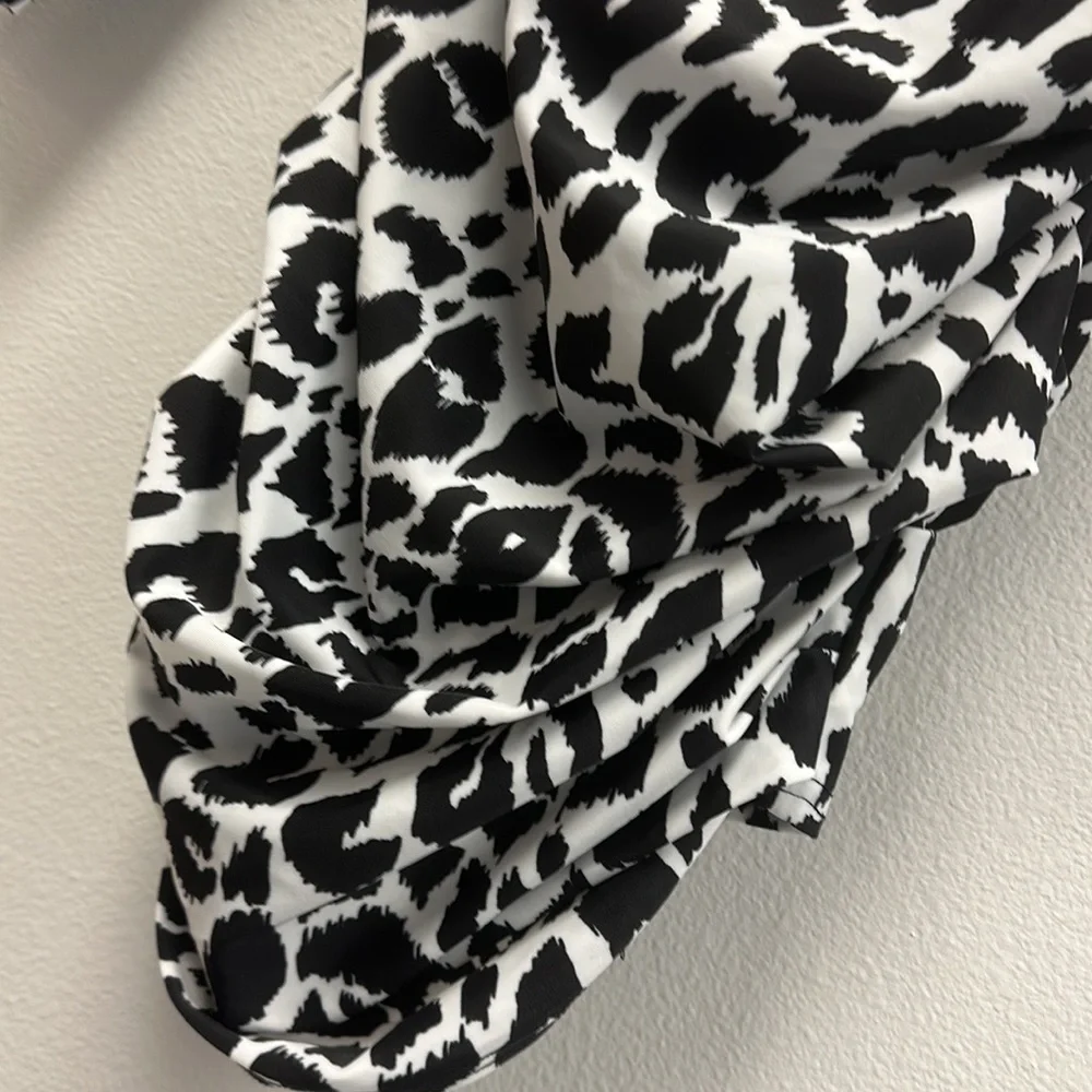 Black & White Ryan Leopard Night Out Dress - Picture 4 of 7